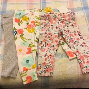 Set of 3 6-9 leggings for girls
